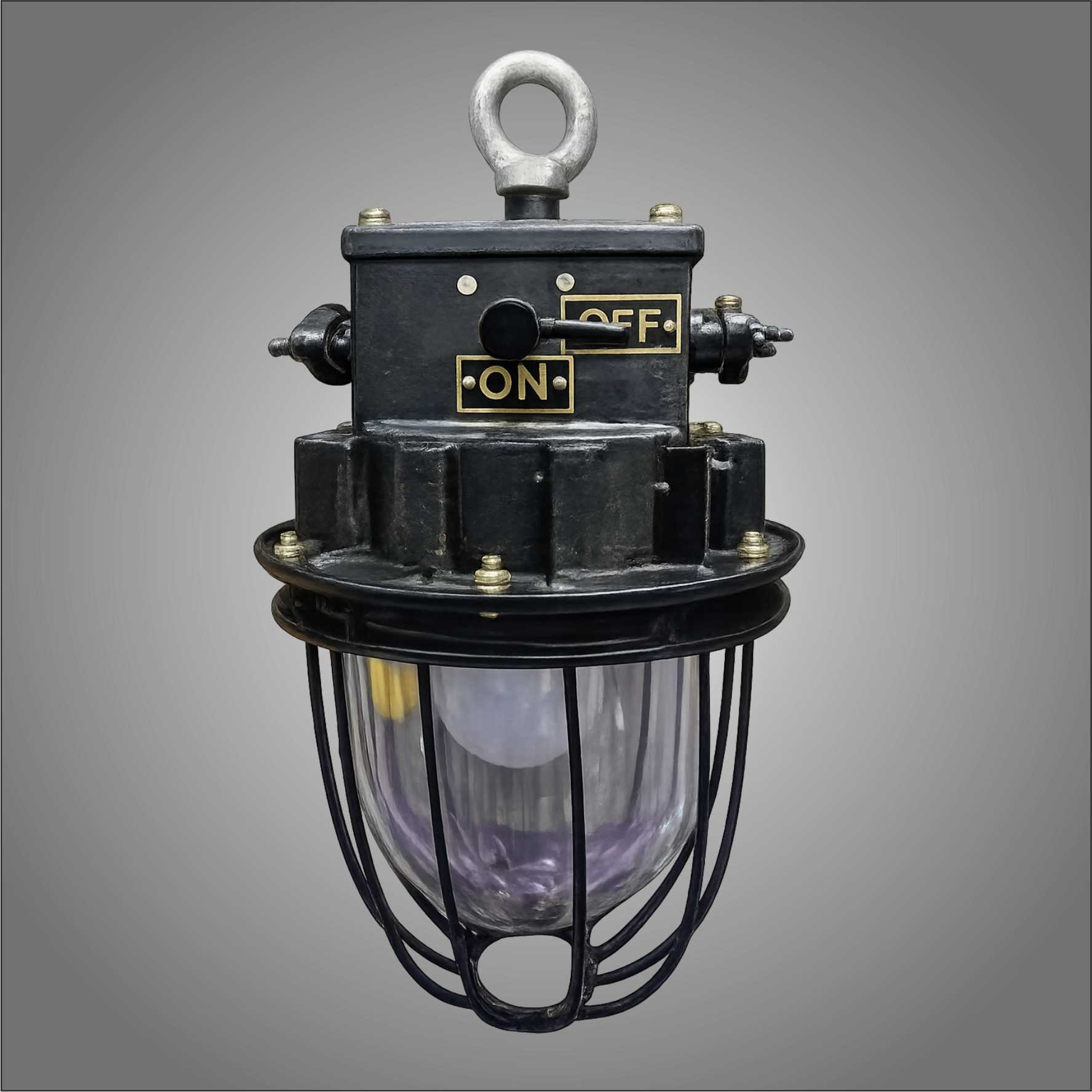 Non Flameproof Well Glass Light Fitting